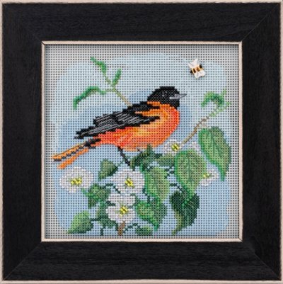 2020 Spring Button & Bead - Baltimore Oriole