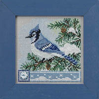 2022 Winter Button & Bead - Blue Jay