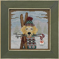 2022 Winter Button & Bead - Ski Dog