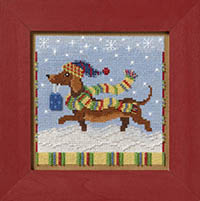 2024 Winter Button & Bead - Dashing Dachshund