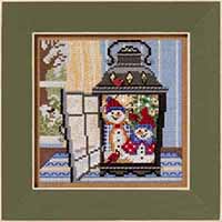 2025 Winter Button & Bead - Snowman Lantern