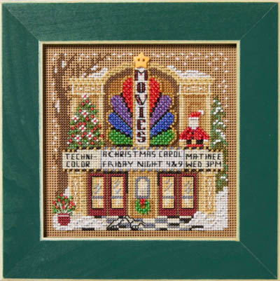 2026 Christmas Village Button & Bead - Movie Theater
