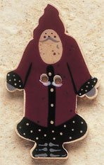 43009 Santa Front View Debbie Mumm Button