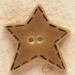 43015 Gold Quilted Stitched Star Debbie Mumm Button
