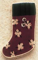 43018 Patch Stocking X-mas Visions Debbie Mumm Button