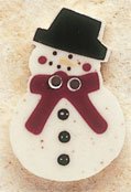 43022 Snowman X-mas Visions Debbie Mumm Button