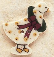 43023 Christmas Goose X-mas Visions Debbie Mumm Button