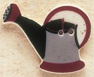 43030 Grey Watering Can Debbie Mumm Button