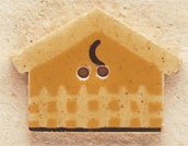 43032 Gold Birdhouse Debbie Mumm Button