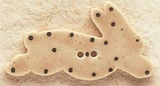 43039R Leaping Bunny Facing Right Debbie Mumm Button