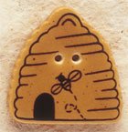 43040 Bee Skep Debbie Mumm Button