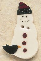 43042 Snowman w/Crow Debbie Mumm Button