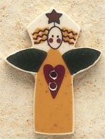 43071 Garden Angel w/Heart Debbie Mumm Button