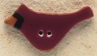 43077L Cardinal Facing Left Debbie Mumm Button
