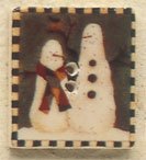 43101 Snowbuddies Square Stamp Debbie Mumm Button