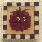 43104 Raspberry Square Stamp Debbie Mumm Button