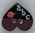 86116 ABC Heart Mill Hill Button