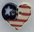 86125 Flag Heart Mill Hill Button