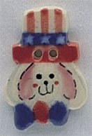 86127 Uncle Sam Bunny Mill Hill Button