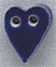 86252 Blue Small Folk Heart Mill Hill Button