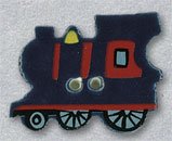 86302E Train Engine Mill Hill Button