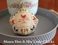 Mama Hen & Her Little Chick Farm Biscornu