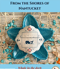 Nantucket  Biscornu - Whale in the Deep Biscornu