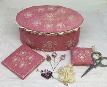 Ca' Rosada - Pink Sewing Box & Lace from Venice