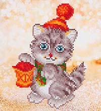 Christmas Kitten Glow -  Diamond Dotz Kit