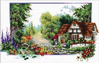 English Cottage Steam - No Count X-Stitch Kit