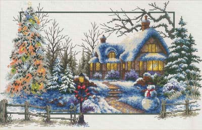 Winter Cottage -  No Count X-Stitch Kit