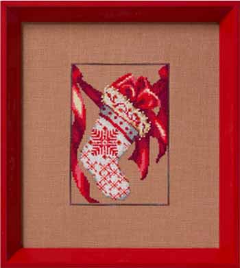 Red Ribbon Stocking - Christmas Fair Isle Collection
