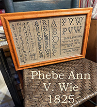 Phebe Ann V. Wie Sampler