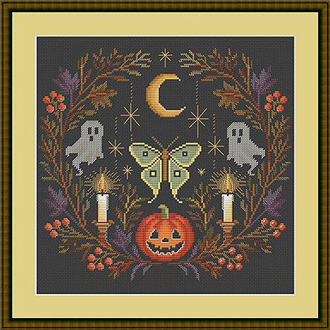 Pumpkin-Ghost Midnight Wreath