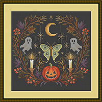 Pumpkin-Ghost Midnight Wreath
