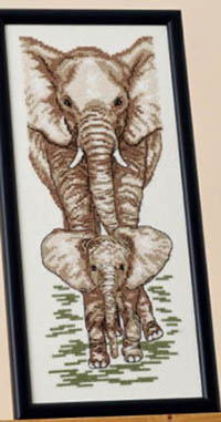 Elephant With Younging Kit