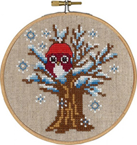 Winter Owl with Hoop Kit