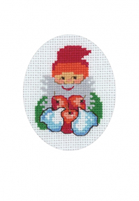 Santa with Apples Card Kit
