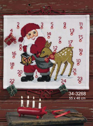 Santa With Deer Kit