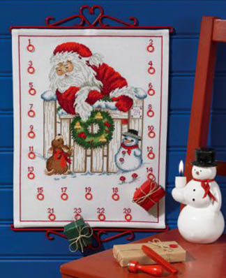 Santa Claus and Dog Advent Calendar Kit