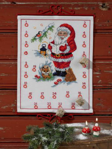 Singing Santa  Claus Advent Calendar Kit
