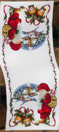 Santa Village Rectangle Table Topper Kit