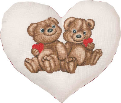 Teddy Bear Heart Cushion Kit