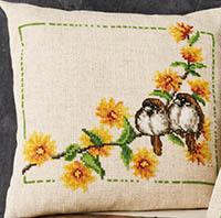 Buttercup & House Sparrow Cushion Kit