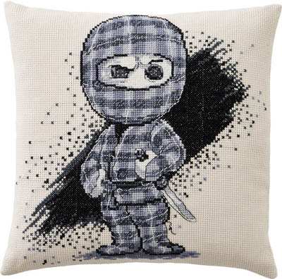 Checkered Ninja Figure Cushion Kit