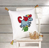 Blue Horse & Frog Pillow Kit