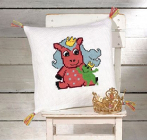 Lilac Horse & Frog Pillow Kit
