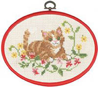 Red Cat in Flowers Kit