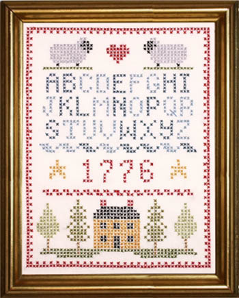 Americana Sampler Stamped On Kit