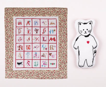 Kitty and Quilt Embroidery Kit